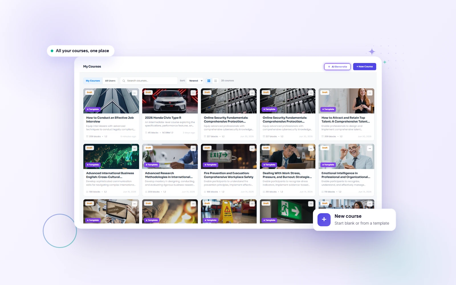 Your course library