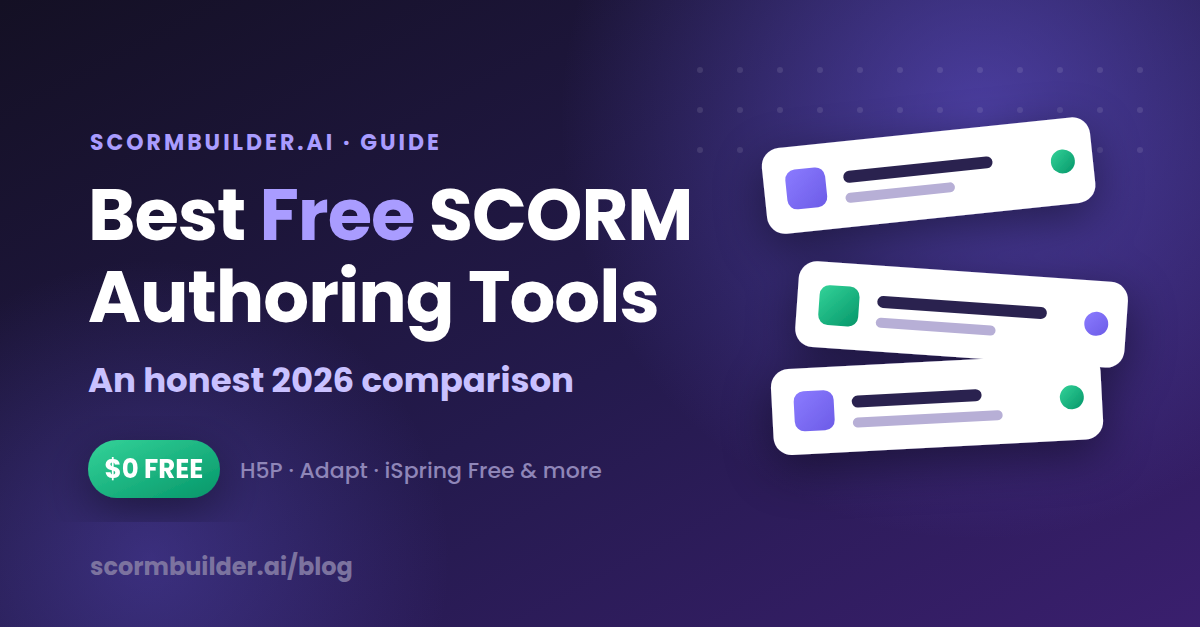 Best Free SCORM Authoring Tools in 2026 (Honest Comparison)