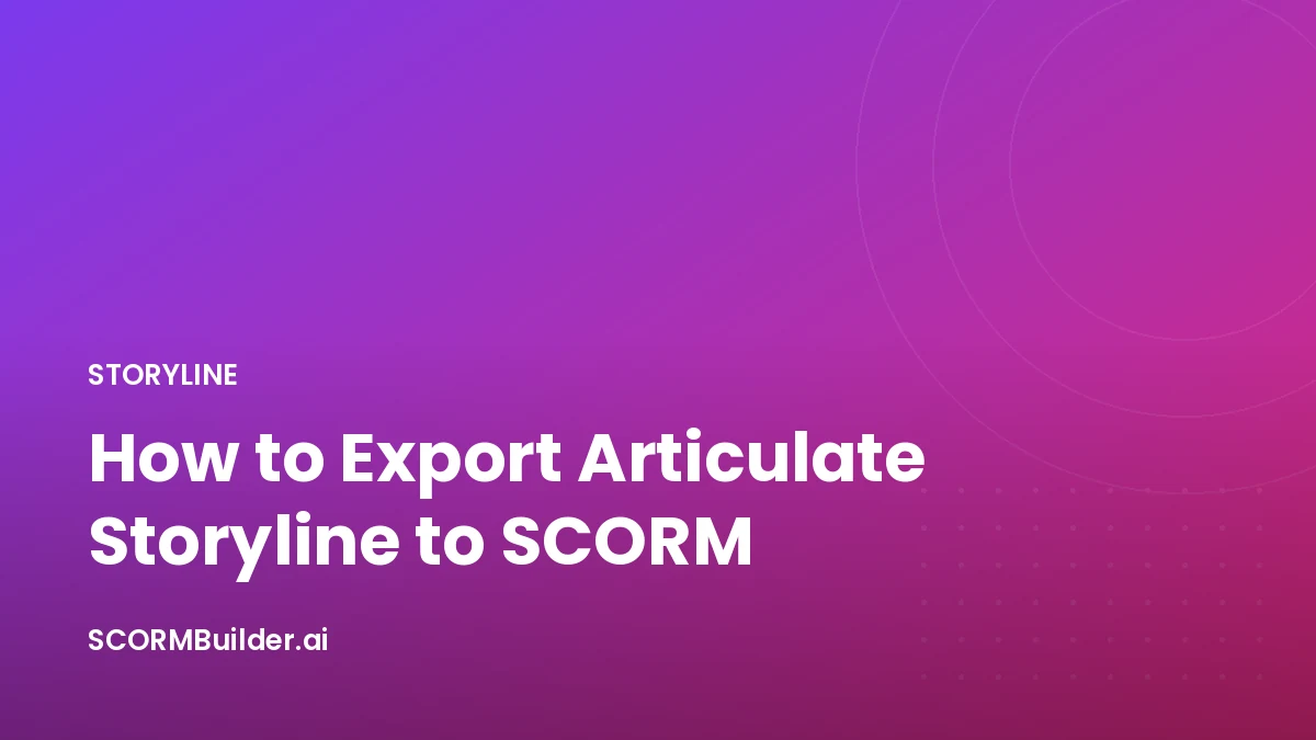 How to Export Articulate Storyline to SCORM (and a Faster Alternative)
